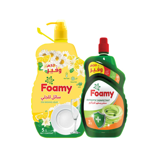 Dish washing liquid 5.1L + Disinfectant antibacterial 3.1L